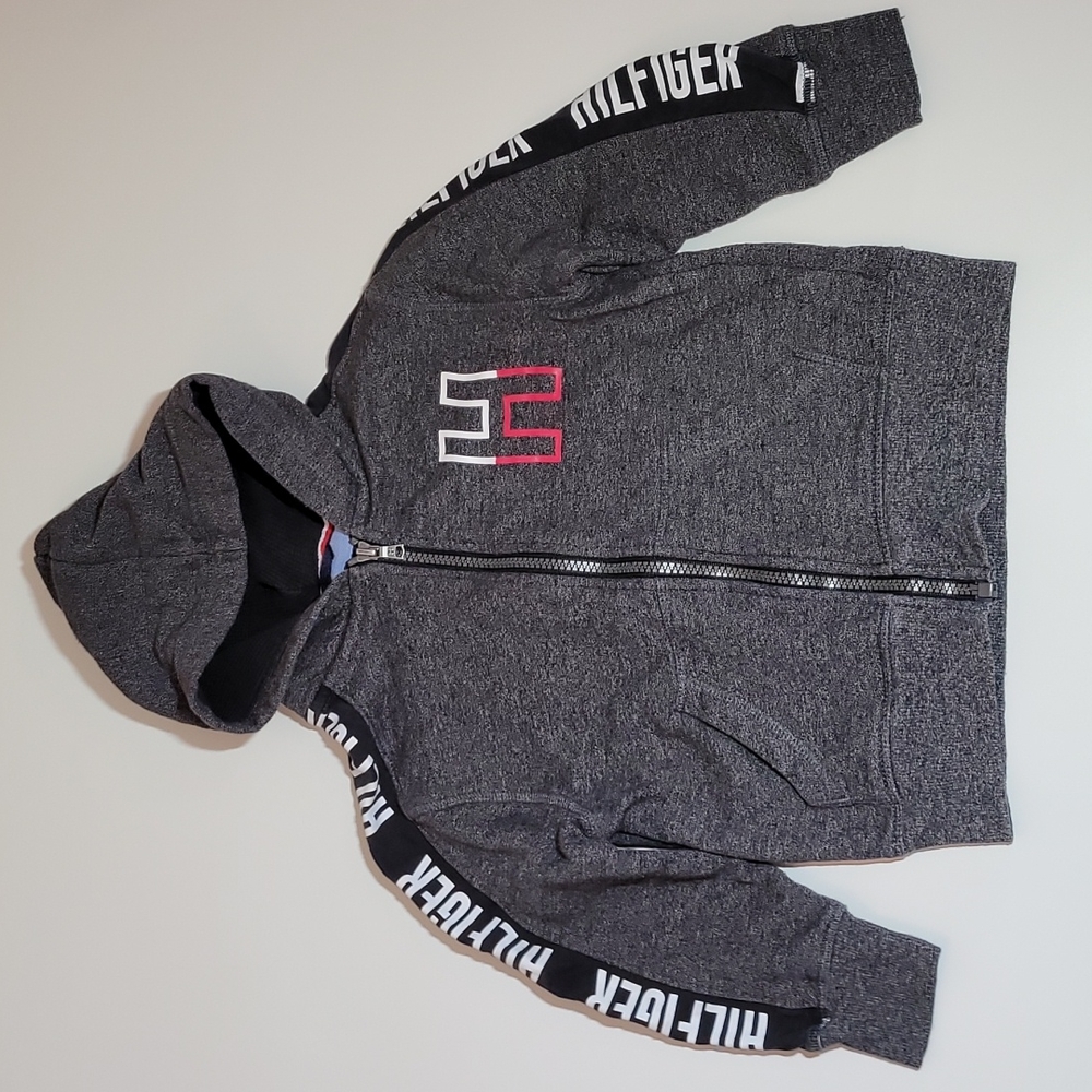 TOMMY HILFIGER Grey Zip Up Sweater Jacket Size 4T